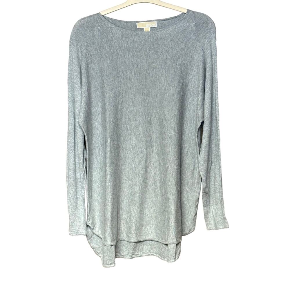 MICHAEL Michael Kors gray long sleeve sweater soft scoop neck women’s large
